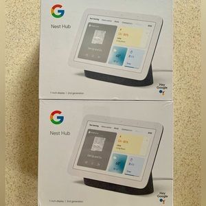 SET OF TWO Google Nest Hub 2nd Generation NEW BOTH SEALED